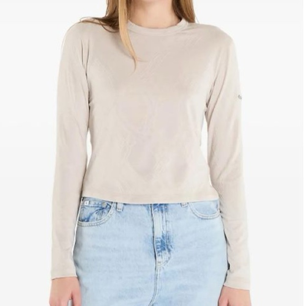 Columbia Tan / Taupe Brown Long Sleeve Top
